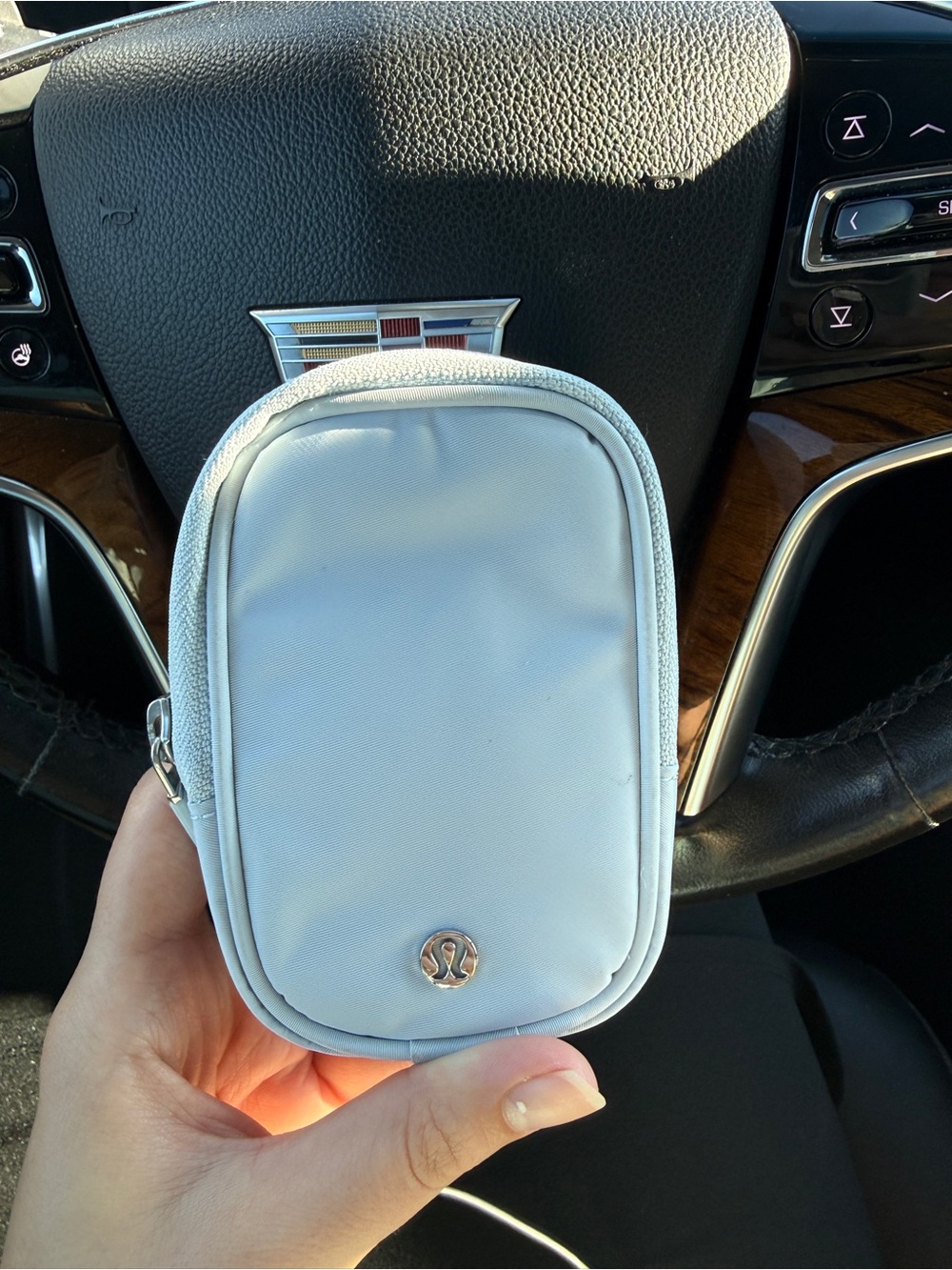 lululemon athletica Light Blue Compact Zip Accessories Pouch